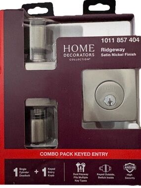 Ridgeway Satin Nickel Combo Pack Keyed Entry - Satin Nickel